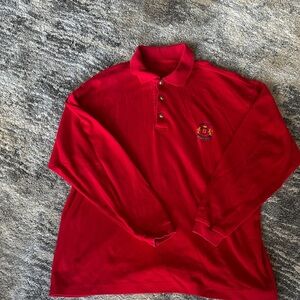 Giani Bernini Vibrant Red Long Sleeve Polo